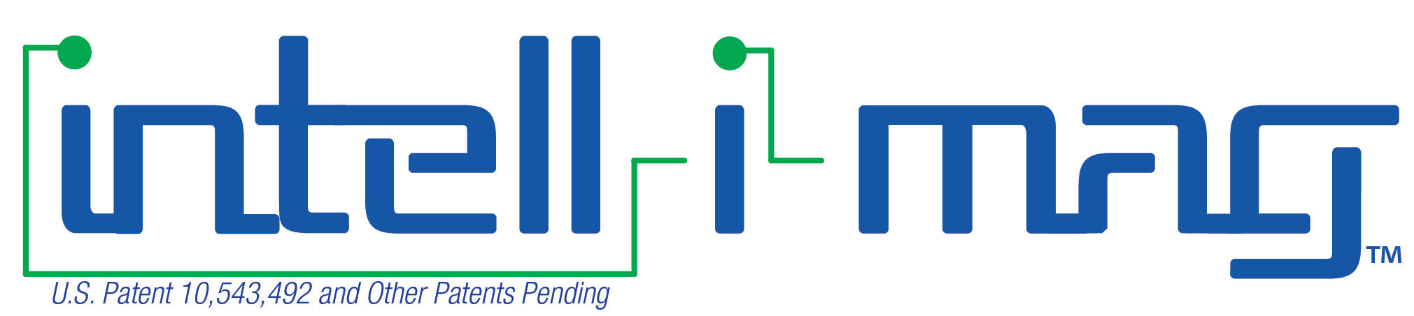 Intell-I-Mag Logos trademark patent pending text Intell-I-Mag Magnetic Products Inc Logos register with patent numbers-01