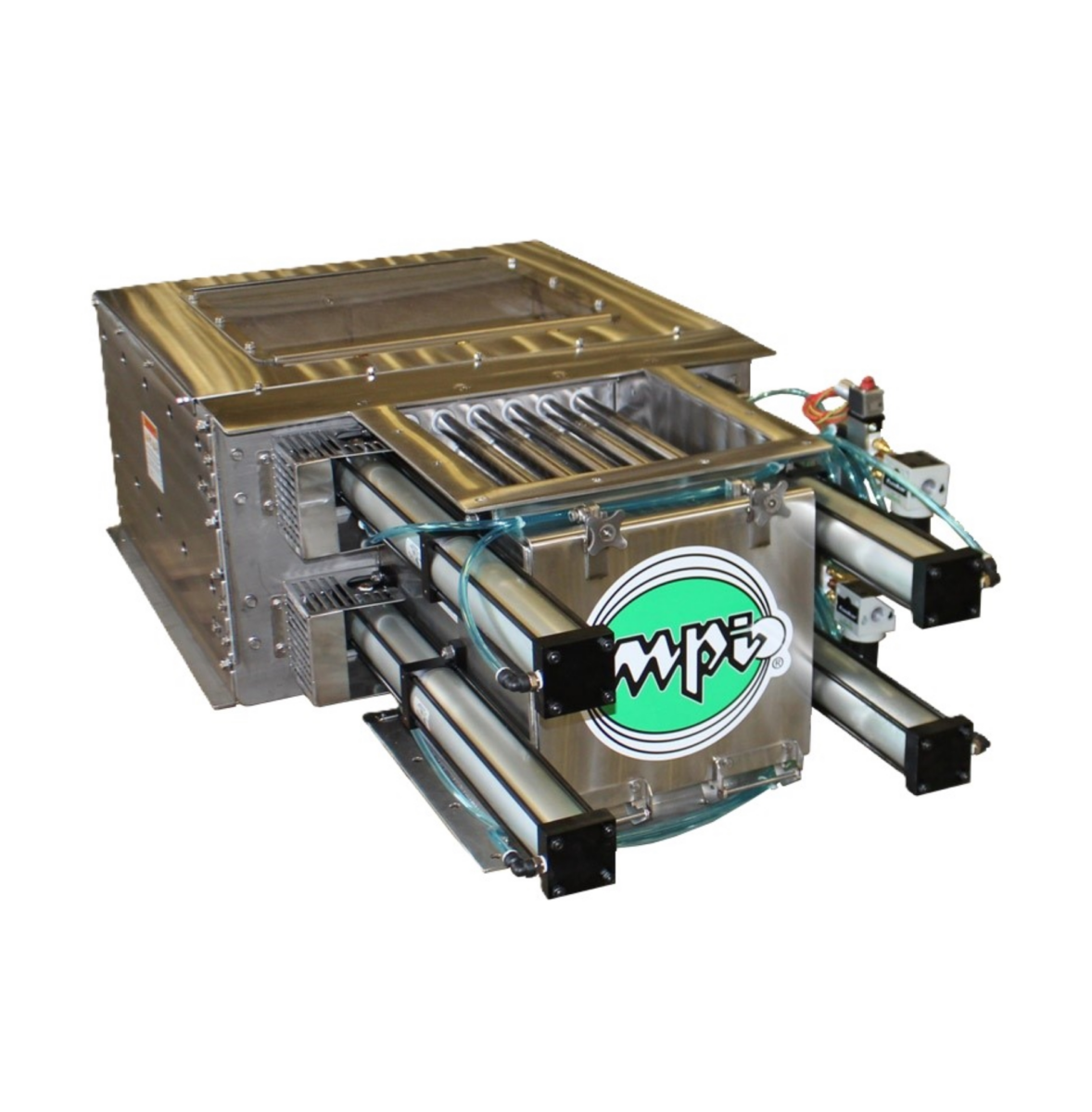 Continuous Flow Drawer Magnet, designed for high metal contamination applications that require 24/7 product processing.