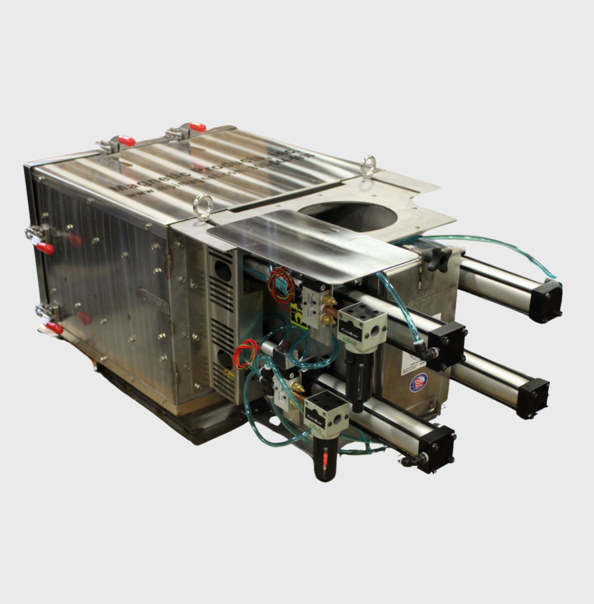2" Continuous-Clean Drawer Magnet for Fine Particle Food Processing