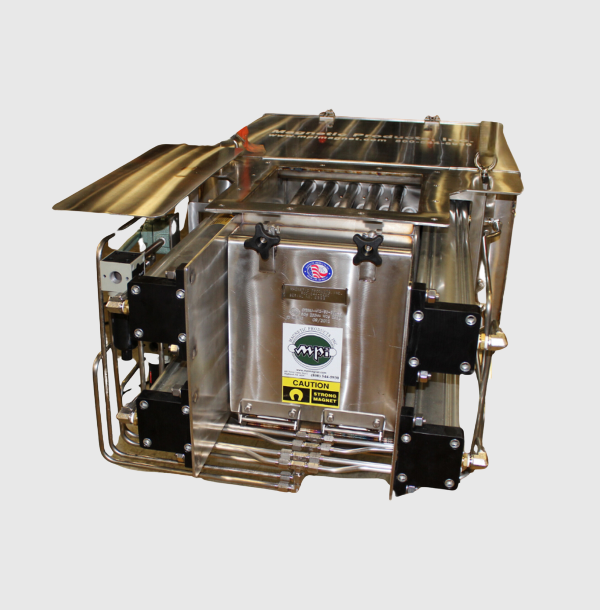 1" Continuous-Clean Drawer Magnet for Bridge-Prone Pellet Manufacuring