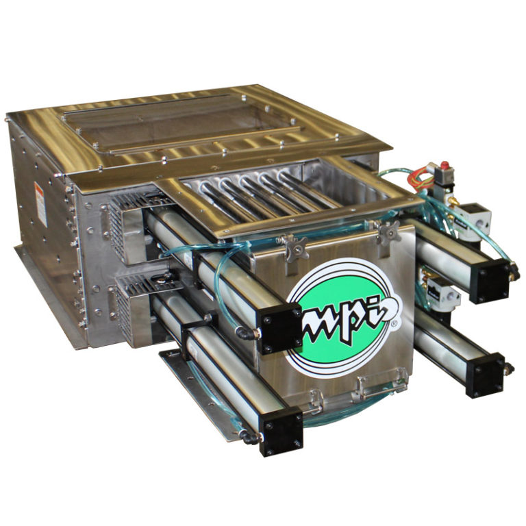 Continuous Flow Drawer Magnet, designed for high metal contamination applications that require 24/7 product processing.