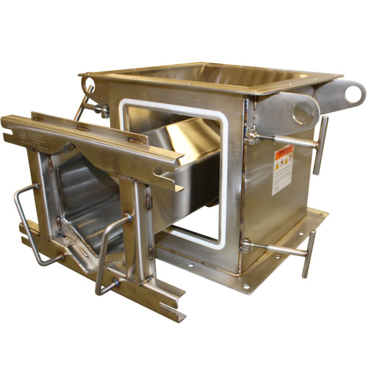 MPI’s exclusive Quick-Clean Free-Flow Cylinder Magnets are designed to capture both large and small tramp metal from high-volume, abrasive, vertical gravity-fed product streams such as grain and mining products.