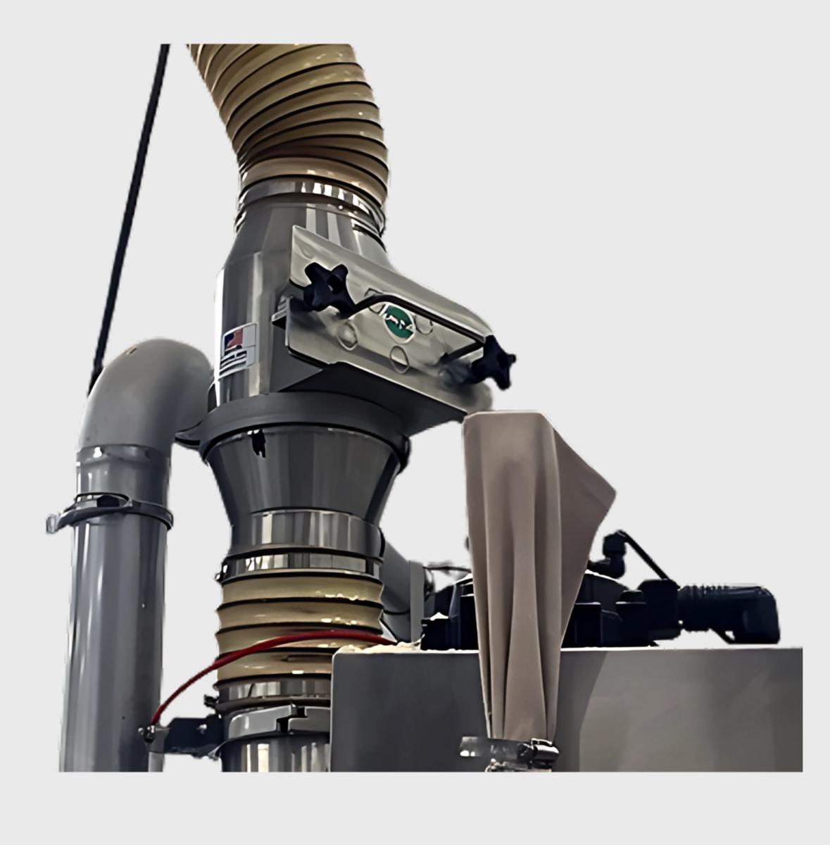Installed Round Spout Drawer Magnet for Dry Powder Processing