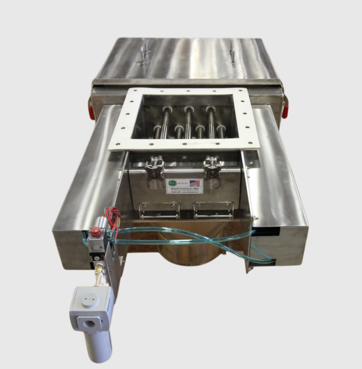 Custom 1-Inch Tube Self-Clean Drawer Magnet Designed with Enclosed Cylinders for Bulk Powder Application