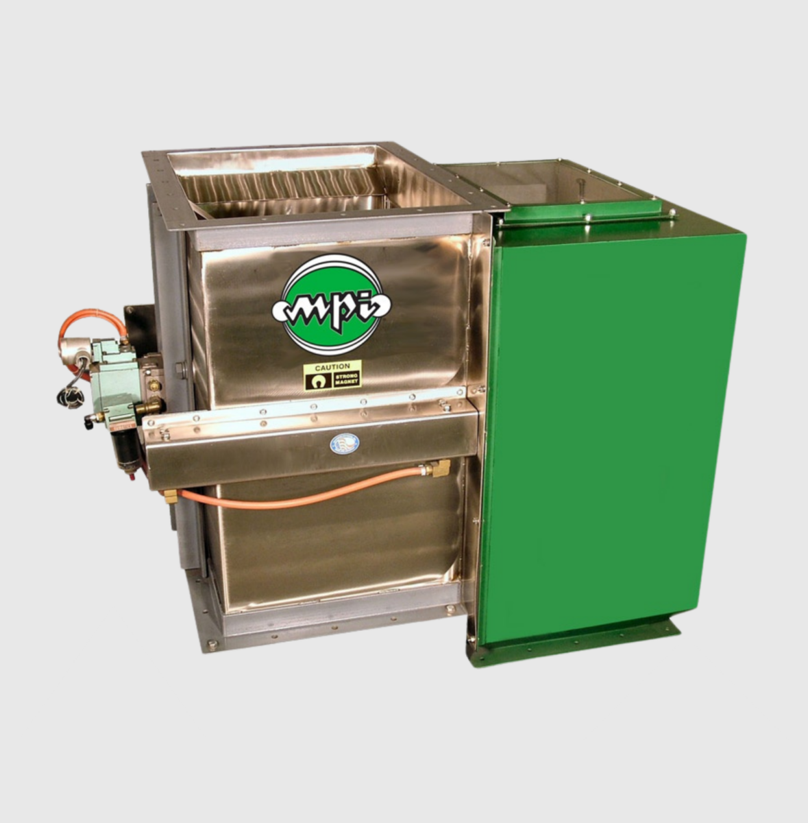 Custom Self-Clean Free Flow Feeder Magnet Designed for Stringent Sanitary Requirements in the Pharmeceutical Industry