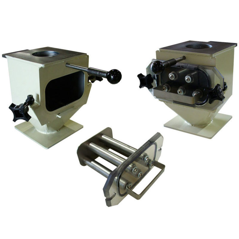 Carbon Steel and Stainless Steel Drawer Magnets are engineered to effectively protect plastic injection molding and extruding equipment from tramp metal, making them particularly suitable for handling plastic regrind materials that often contain elevated levels of such contaminants.