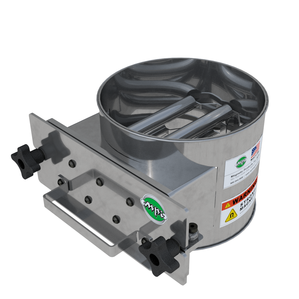 Round Spout Drawer Magnets, easy to install in round applications without transitions or flanges