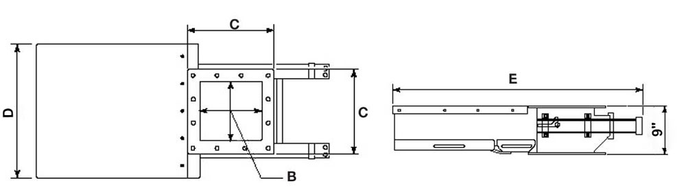 MPI Self-Clean Drawer Magnet Specification Drawing Diagram