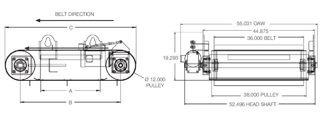 CBS-Cross-Belt-Separator spec drawing