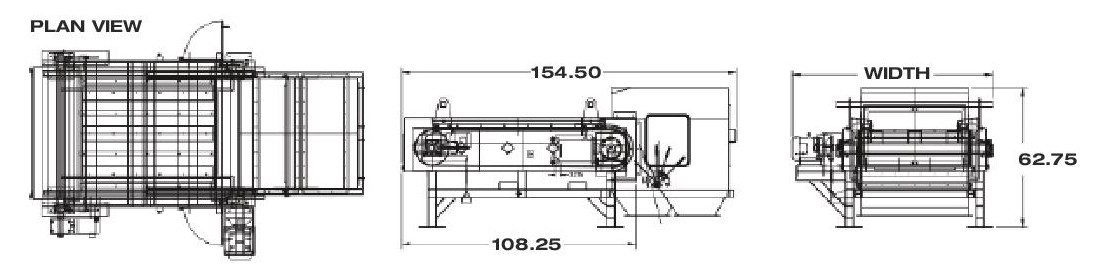 ECS-Eddy-Current MPI Eddy Current Separator Specification Drawing