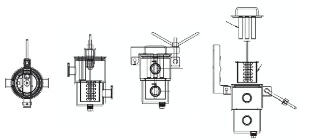 Triple Rod Combination Screener Magnet Spec Drawing