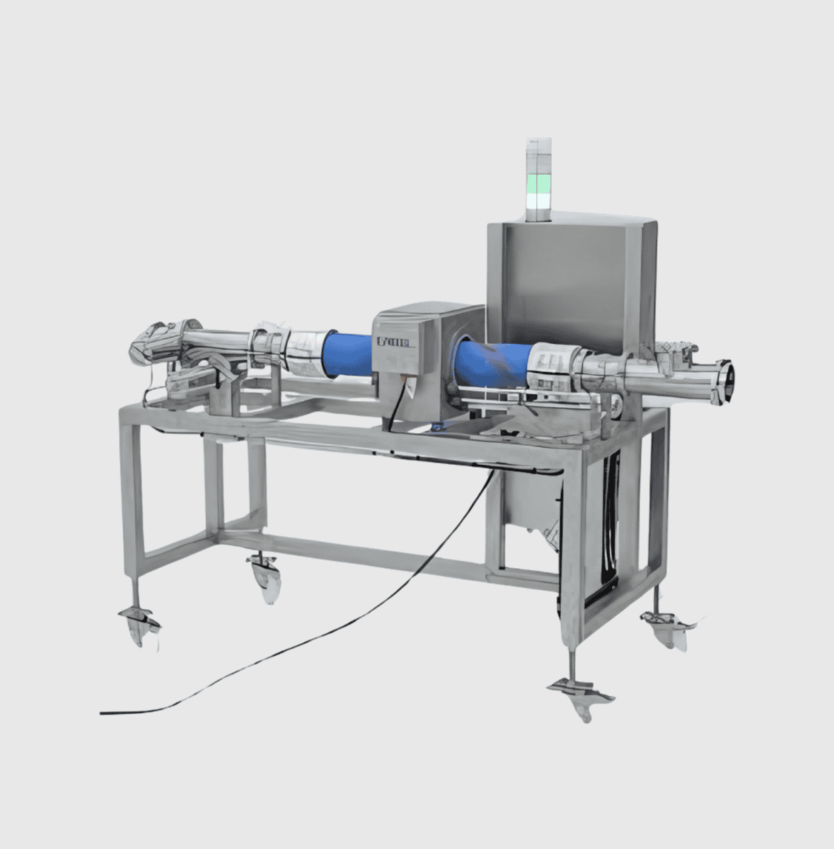 IN LIQUID Metal Detector with EX-PWC Reject Valve Option for flowing products with non-fluid components and will not impede product flow