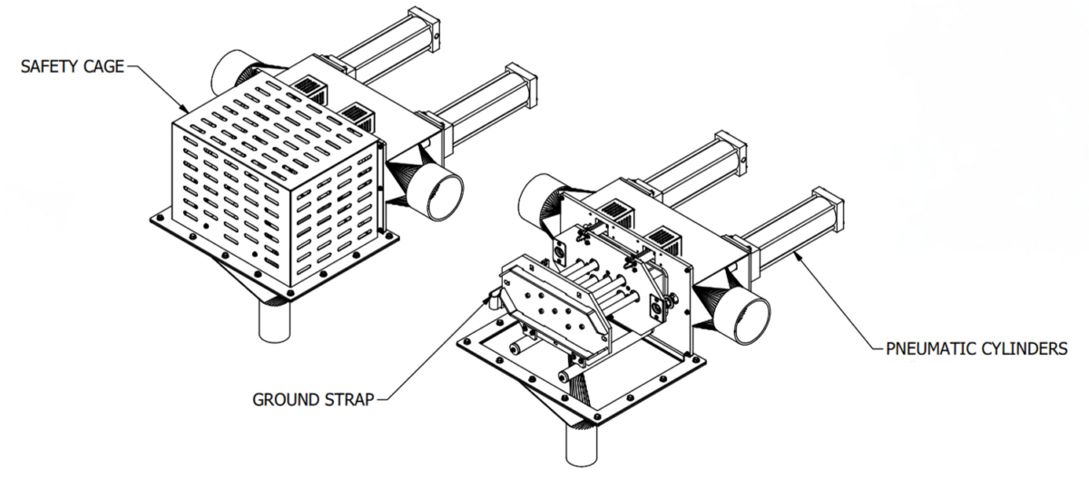 Self-Clean Inline Pneumatic Drawer Magnet Spec Drawing