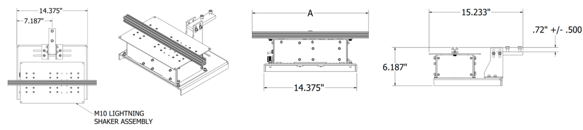 MPI M-10 Electric Scrap Shaker Specification Table