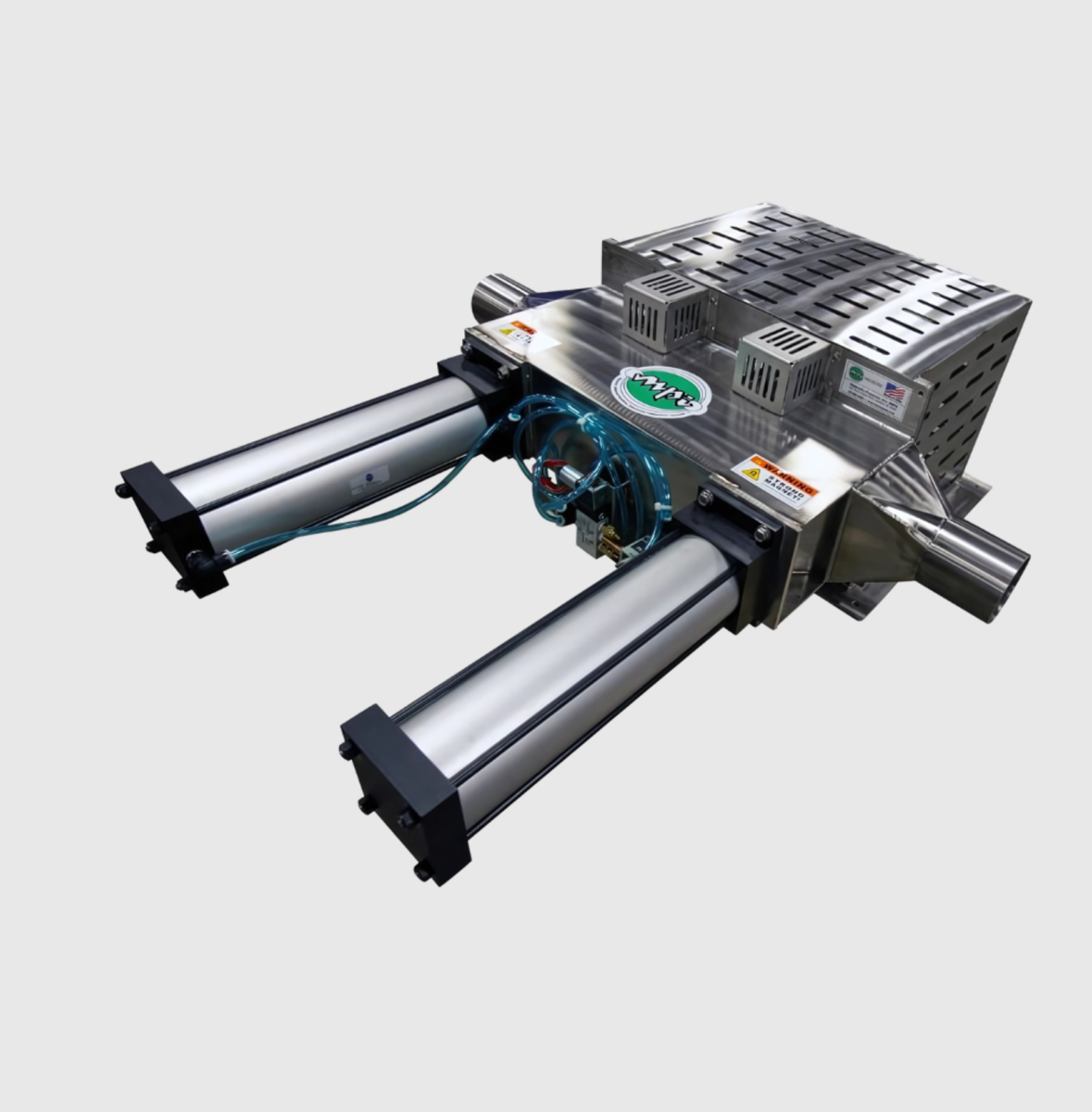 Self-Clean Inline Pneumatic Drawer Magnet Installed in Pharmaceutical Application to Protect Upstream Blending