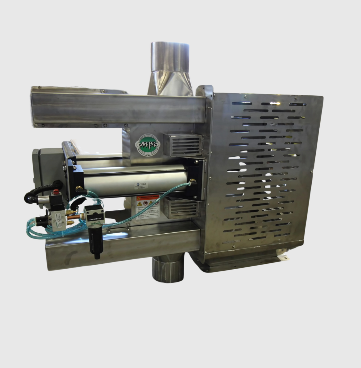 Self-Clean Inline Pneumatic Drawer Magnet Reduces Downtime During Allergen Changeovers or Sanitation Cycles