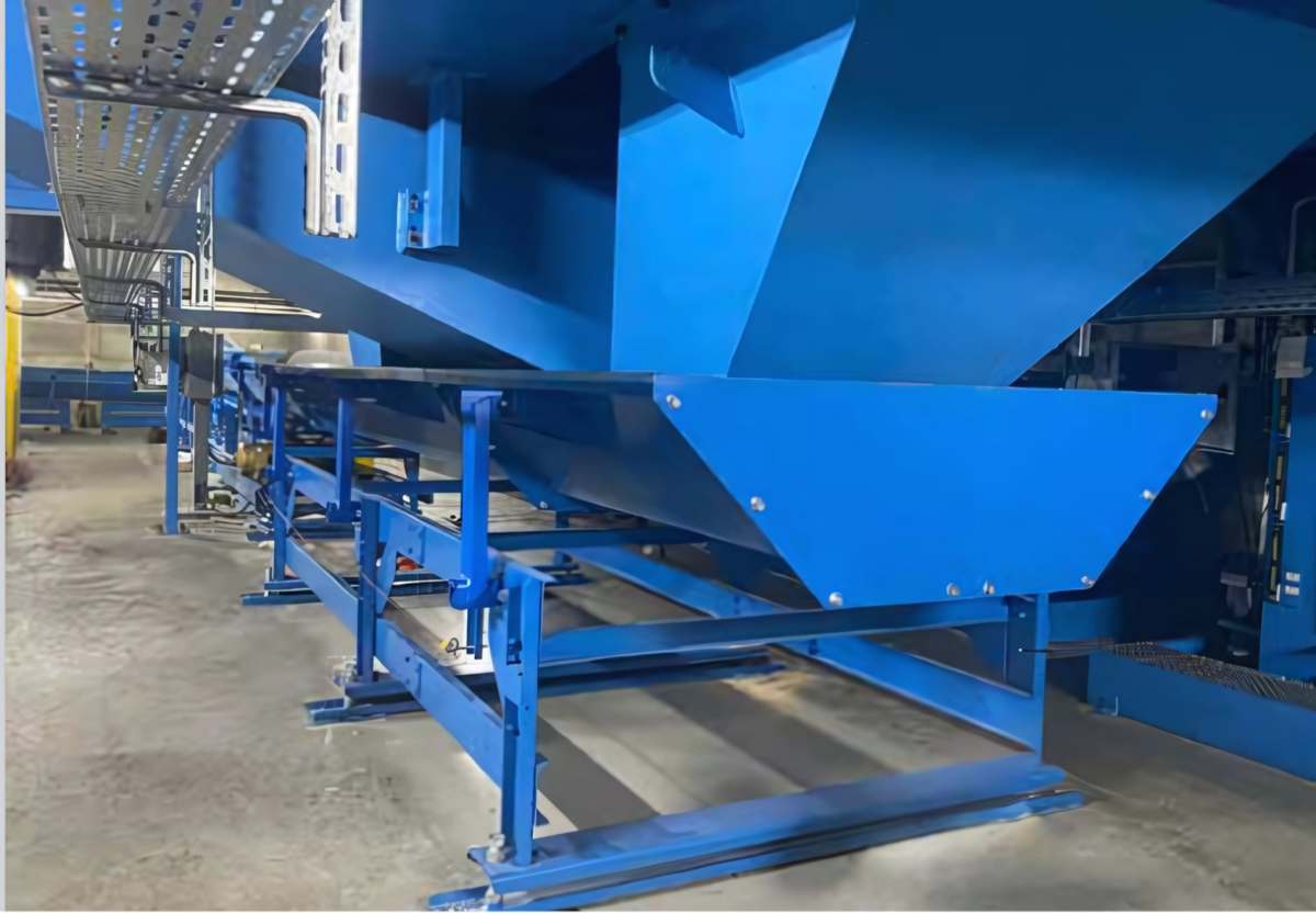 Installed Floor Mounted Electric Shaker Conveyor from MPI