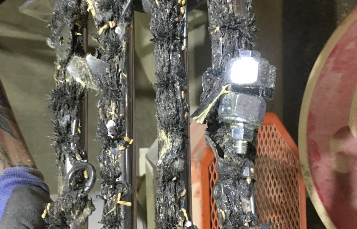 Dirty grate magnet identified in magnet audit.
