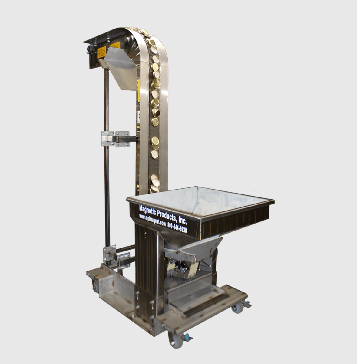 MPI Magnetic Rail and Pulley System Designed for Canning Operation